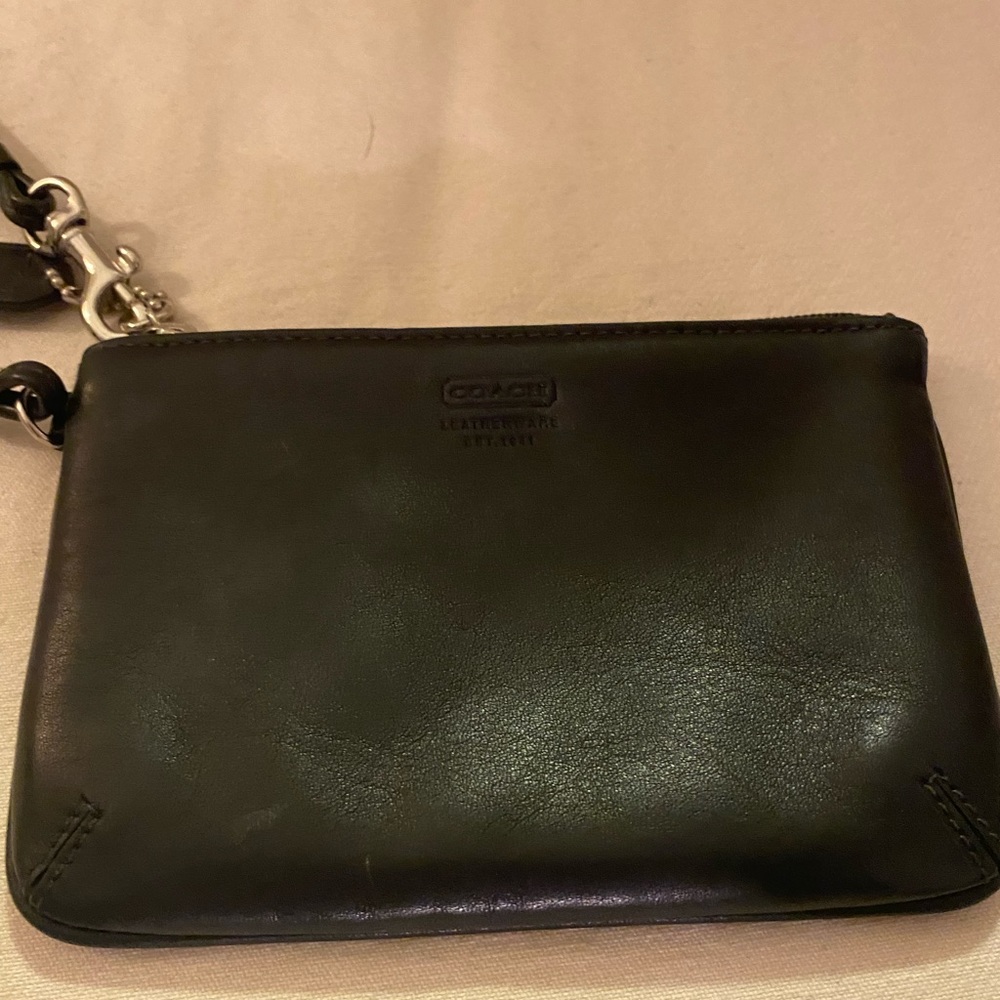 Coach black leather wristlet - Picture 4 of 5